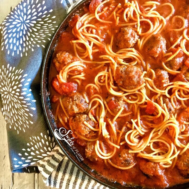 One Pot Spaghetti and Meatballs