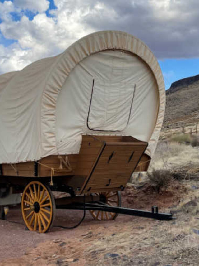 Covered wagon at Zion Wildflower Resort-Kids Are A Trip