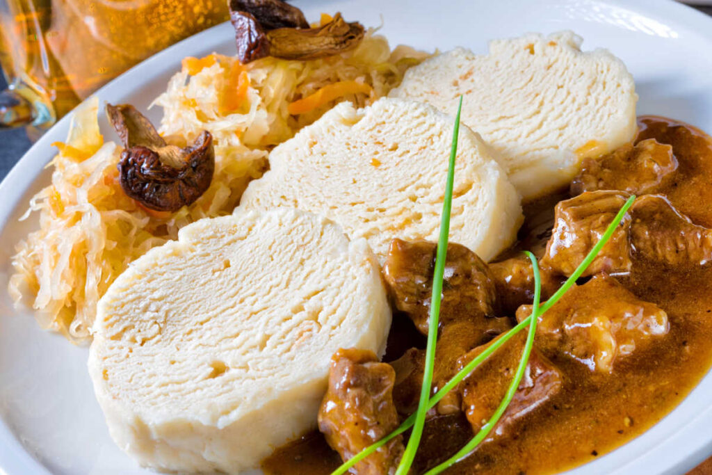 Czech food dumplings