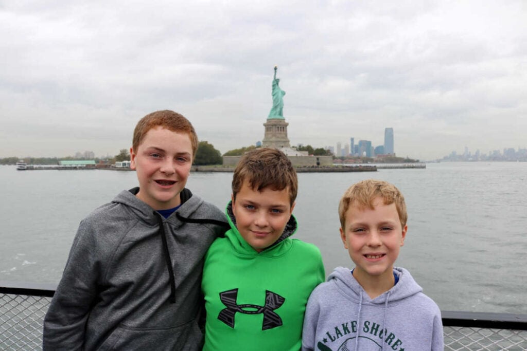 Ellis Island Ferry family photo