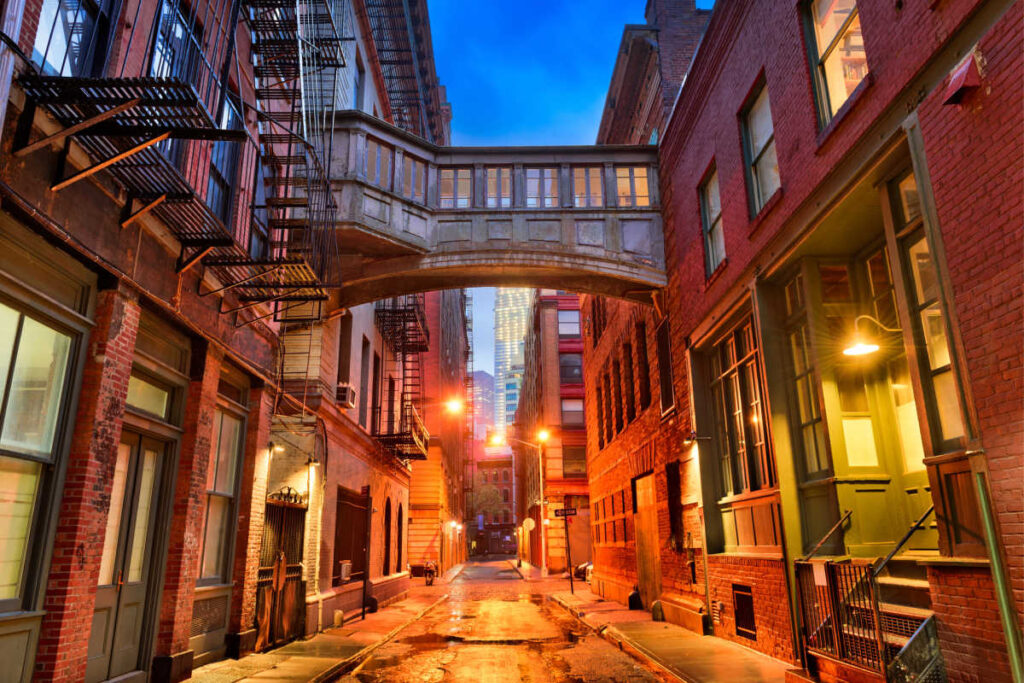 Staple Street Skybridge NYC photoshoot