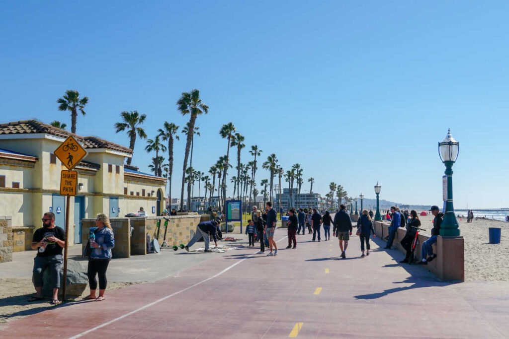 Mission Beach boardwalk San Diego