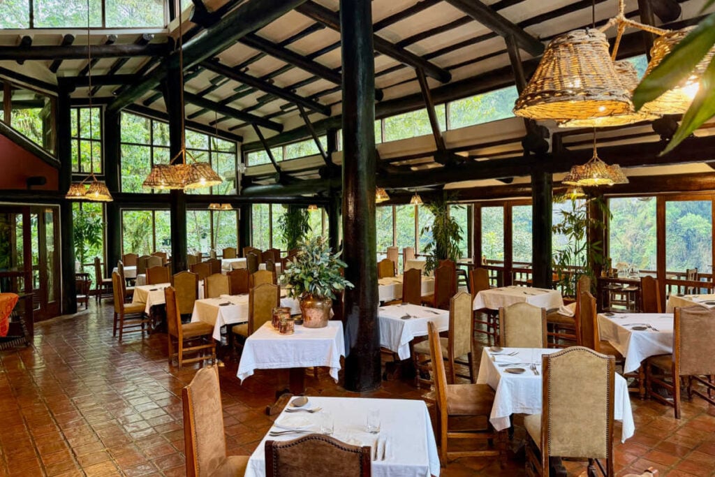 Dining Room Inkaterra Machu Picchu Pueblo Hotel