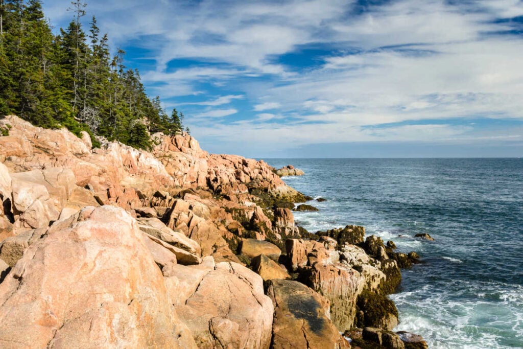Acadia national park coastline