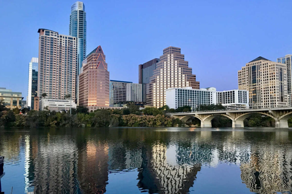 Austin Texas Lady Bird Lake reflection