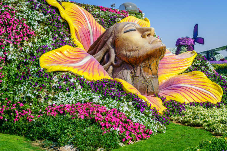 Family trip to Dubai Miracle Garden