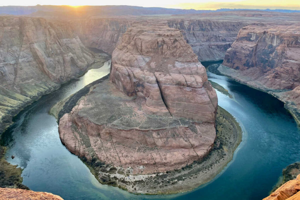 Horseshoe Bend Page Arizona sunset