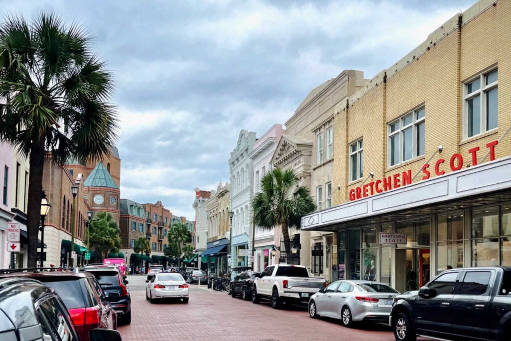 King Street Charleston shopping with friends