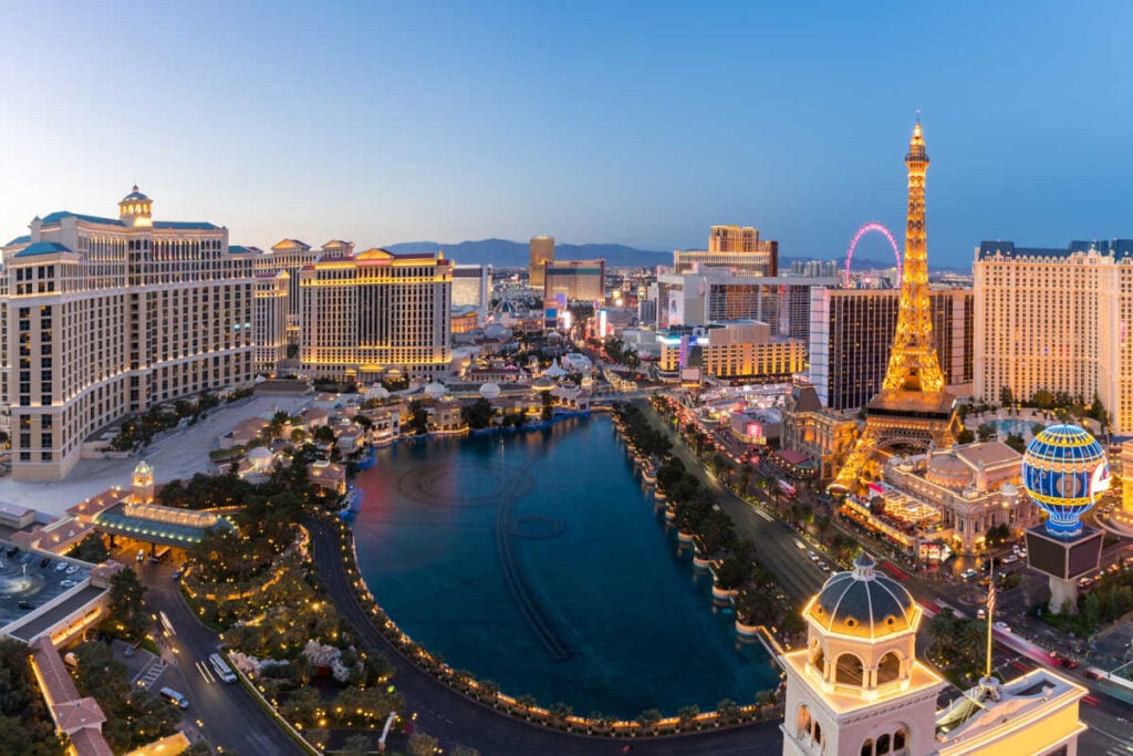 Las Vegas strip at night