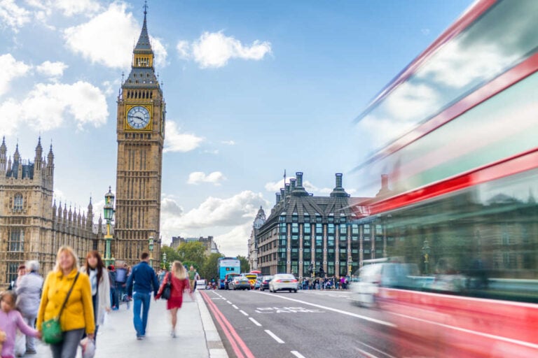 London Big Ben walking bridge