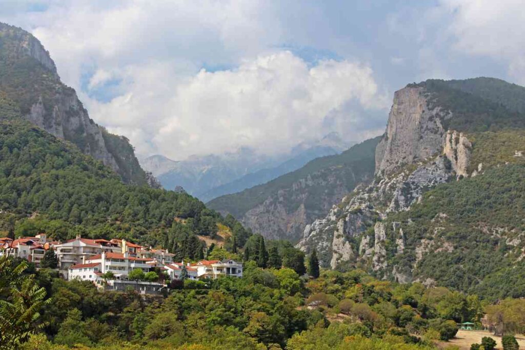 View of mount Olympus in Greece.
