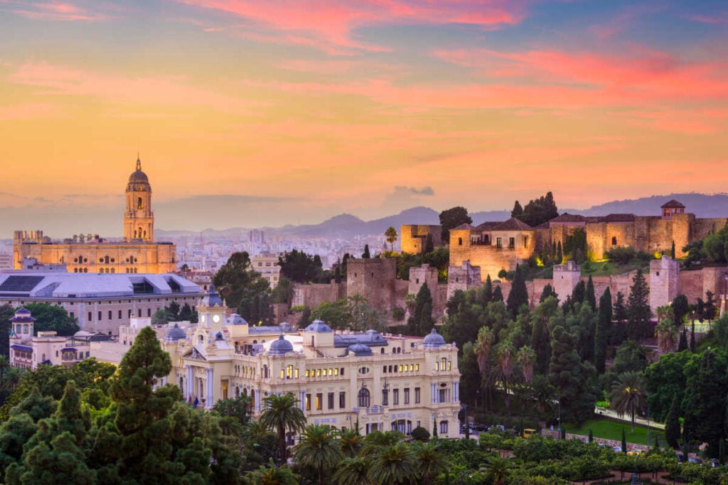 Sunset in Malaga Spain