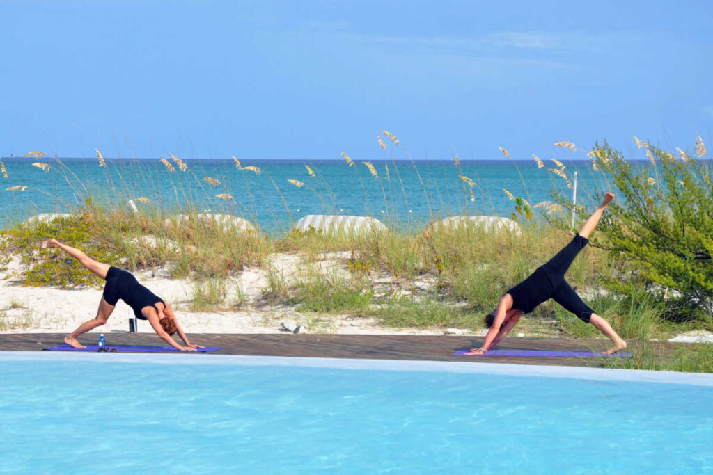 Turks Caicos yoga beach