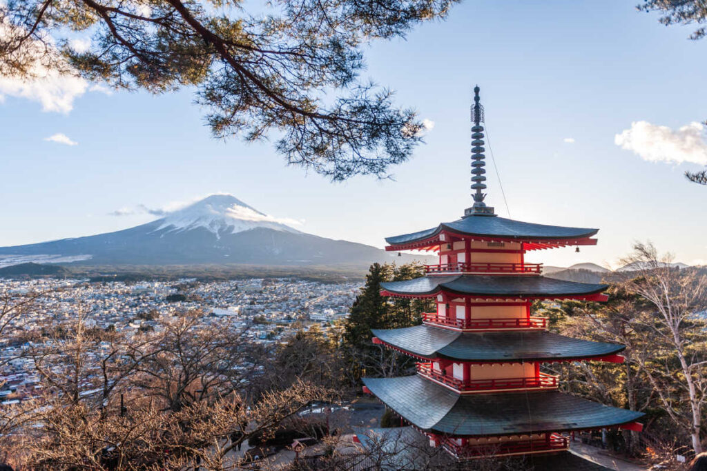View of Mount Fuji Japan